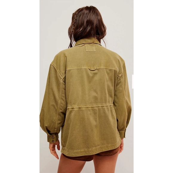 Free People We The Free Arya Utility Jacket In Dried Herb Size large - Picture 2 of 5